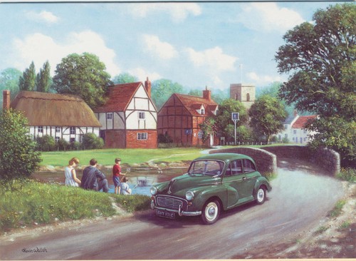 Morris minor english village - english,
