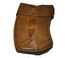 Große alte Magazintasche - Tschechische Armee - Leder braun Gürteltasche Vintage