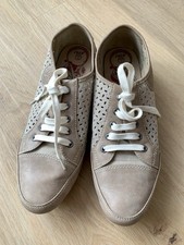 Damen-Halbschuhe, Schnürschuhe, Gr. 40, Weite H, Beige, Jana, Sehr guter Zustand