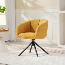 HOMCOM Sessel Loungesessel mit Armlehne 360° Drehfunktion Leinenoptik