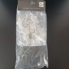 Windspiel aus Edelstahl hängend Schmetterling Blume