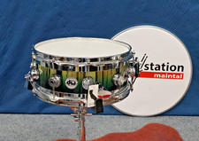 DW Collector's Exotic EDGE Snare ""Regal to Black Fade over Ivory Ebony" 14x6"