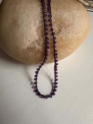 Amethyst beads kette braided - amethyst,