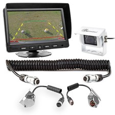 Carmedien Anhänger Rückfahrsystem CM-AHRFS1 mit Spiralkabel für Rückfahrkamera