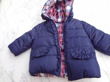 Mantel Baby 68 new born Mayoral neu Mädchen  Wendejacke warm gefüttert Kapuze