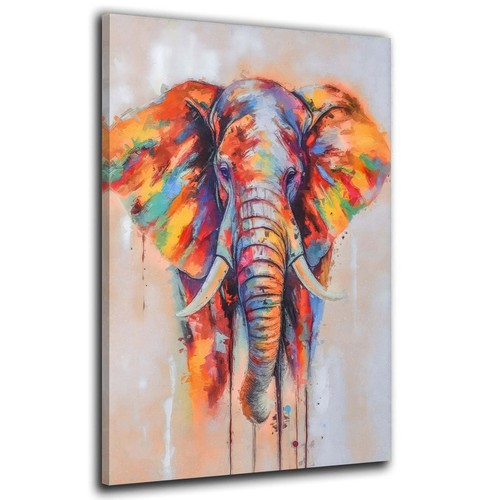 Elefant abstrakt farbig