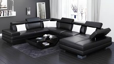 sofa wohnzimmer Leder xxl