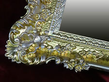 XXL Wandspiegel Rechteckig Gold / Silber BAROCK WANDDEKO Antik Spiegel 96x57 WOW