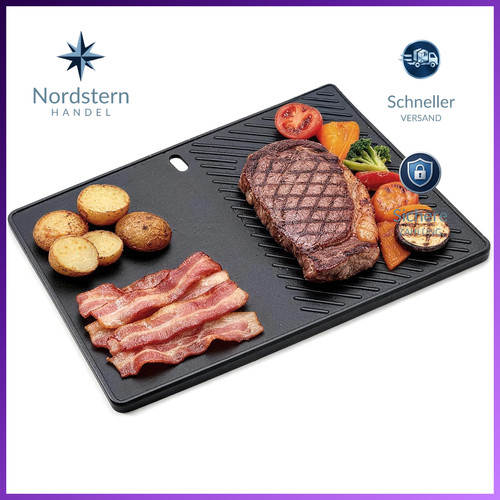 Gusseisen grillplatte 43x32cm - grillplatte,