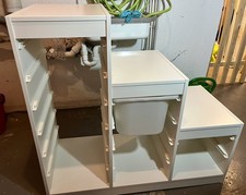 Trofast Regal weiß mit Boxen