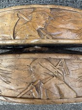 2 Antike Pferde Geschirr Holz