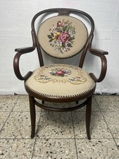 Original Thonet Kohn Armlehner Wien um 1900 Stuhl Gobelin Sessel Antik  Bugholz