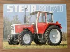 Steyr 8070 Traktor Prospekt Tractor Brochure Deutsche Ausgabe