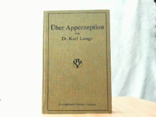 über apperzeption eine - apperzeption.,
