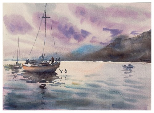 301 original aquarell gemälde - 301,