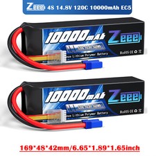 2x Zeee 14.8V 10000mAh 4S Lipo