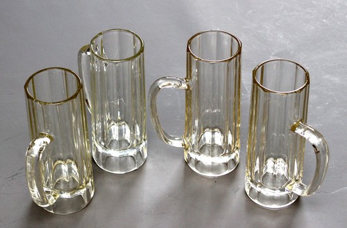 Glas bierkrug 0 35 - 4 ×, l