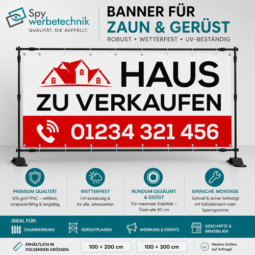 Bauzaunbanner pvc 610g - pvc, |