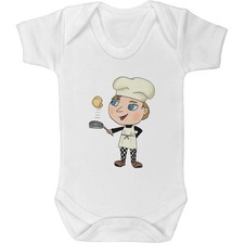 "Chef Flipping Pancake" Baby Grows / Bodys (GR041356)
