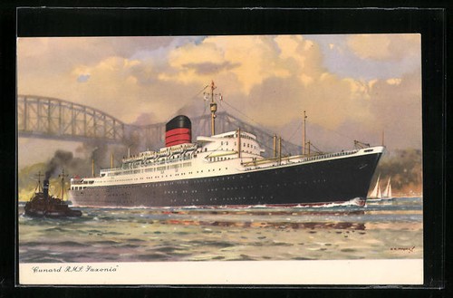 Künstler passagierschiff - künstler-ak,