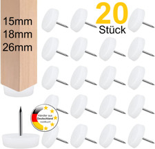 20x Möbelgleiter Kunststoff