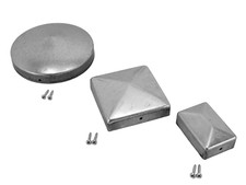 Pfostenkappen Verzinkt / Stahl Roh  Abdeckkappe Pfostenabdeckung Zaun Metall