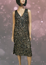 HEINE - COCKTAILKLEID MIT PAILLETTEN - SCHWARZ/GOLD/BRONZE/SILBER -  FR. GR. 42