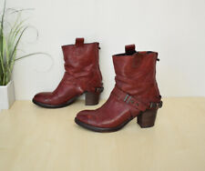 schöne Pakros Echtleder Stiefeletten Gr. 40 weinrot