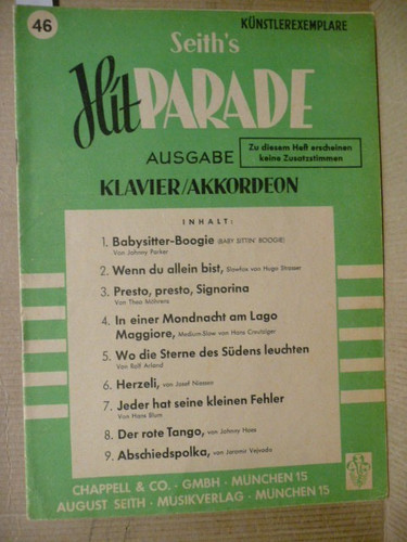 Musiknoten hit parade band - hit-parade, "