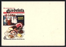 AK Reklame für Siedesalz Garlinensalz der Norddeutschen Galinen-Vereinigung 