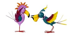 2er set vogelfiguren abstrakt - 2er,