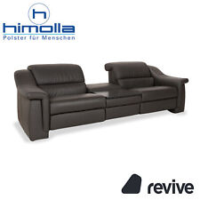 Himolla 1501 Leder Zweisitzer Grau elektrische Funktion Sofa Couch