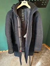 s.Oliver Herren Mantel Wollmantel mit abnehmbarer Kapuze Dunkelblau XL