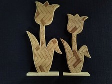 Tulpen, 2er Set, Holz, 33/26,5