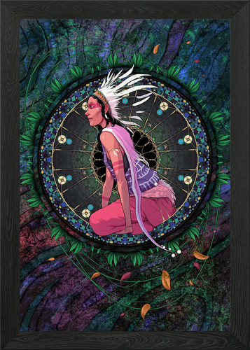 Mystic tribal mandala girl - mystic,