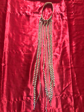 Damen Halskette Modekette  lang Silber Weiß Steine Reflex Steine Länge 54 cm