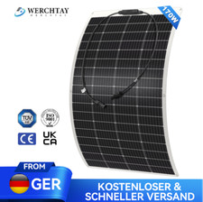 170W Flexibles Solarpanel Solarmodul Monokristallin für Wohnmobil Camping Boot