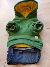 Hundemantel / Hundeoverall / Hundeschneeanzug von Touch Dog Gr. L Grün Fleece