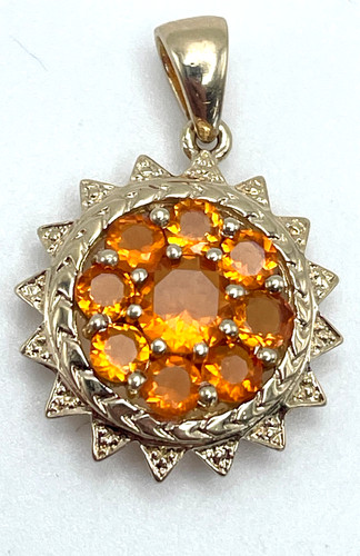 10k gold citrin sunburst - 10k,