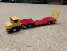 SIKU Spielzeug Modell LKW mit Tieflader Anhänger bespielter guter Zustand