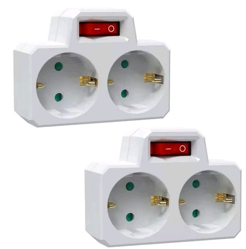 Fach steckdosenadapter mit - steckdosenadapter,