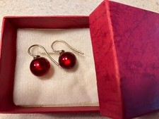 Muranoglas Ohrringe - rot  - sehr schön