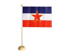 Tischflagge Jugoslawien alt jugoslawische Tischfahne 15x22cm