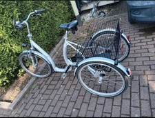 26 Zoll 3 Räder Dreirad für Erwachsene,6-Gang Seniorenfahrrad mit Einkaufskorb