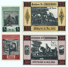 ?BERGEN an der DUMME: "Ritter Bernhard von Bergen", Notgeld-SERIE