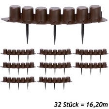 Rasenkante 8,1m Beetumrandung Gartenpalisade Beeteinfassung Randstein Palisade