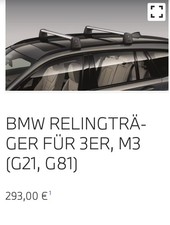 Original BMW Dachträger - Trägerbrücken für den 3er Touring G21