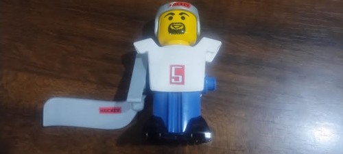 Lego hockey player white set - hockey,