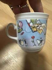 Käfer Sammeltasse - Haferl München  RAR Wiesn Karussell Weiß Blau Tasse