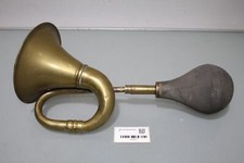 Oldtimer Hupe Ballhupe Tröte Messing brüniert Autohorn Handhupe Gebraucht!
